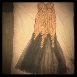 Beautiful gold and grey gown